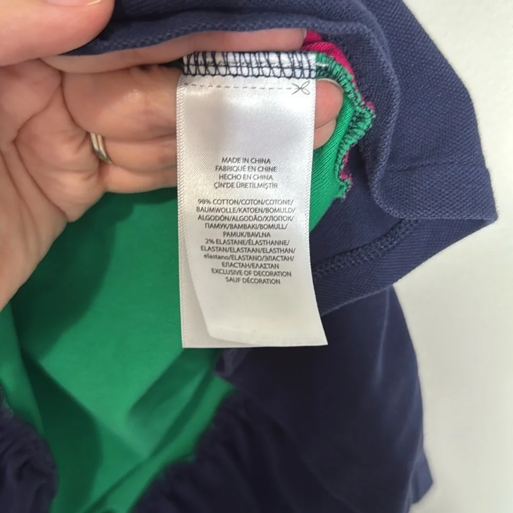 Polo Ralph Lauren Girls Dress Size 6X Colorful Classic Preppy Logo Pony Collar